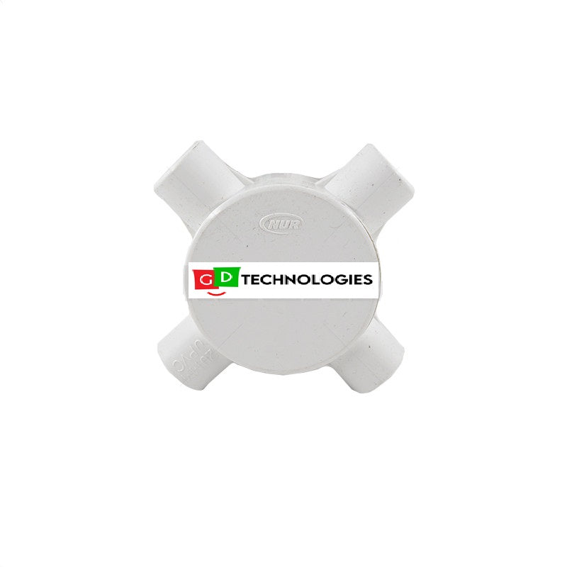 CONDUIT PVC - 20MM 4 WAY - WITH LID+SCREW