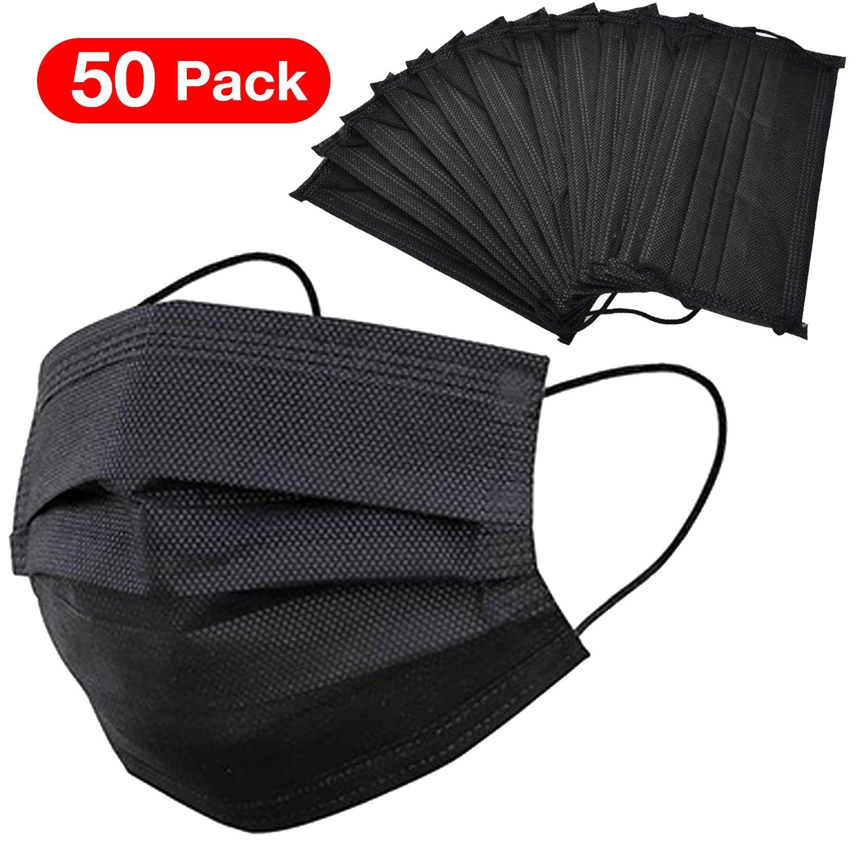 DISPOSIBLE FACE MASK - (50) BLACK