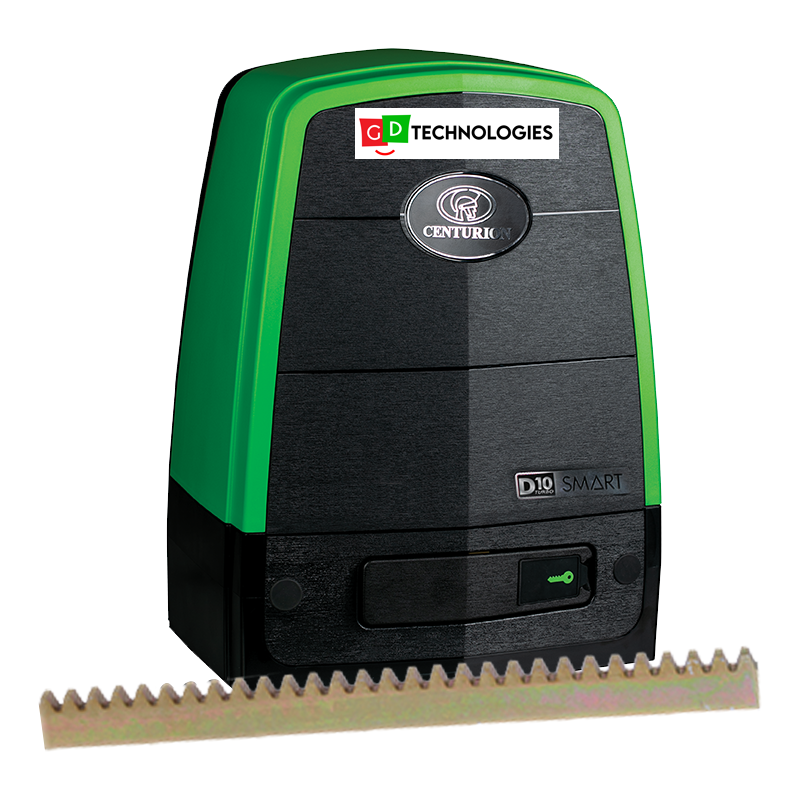 Centurion Sliding Gate Kit D10 Smart Turbo 24VDC Motor Kit SRack 250kg