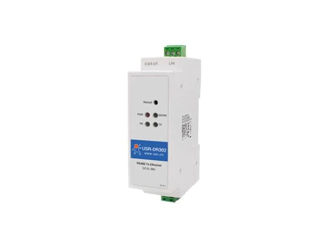 Industrial Single DIN Rail RS485 to Ethernet Converter
