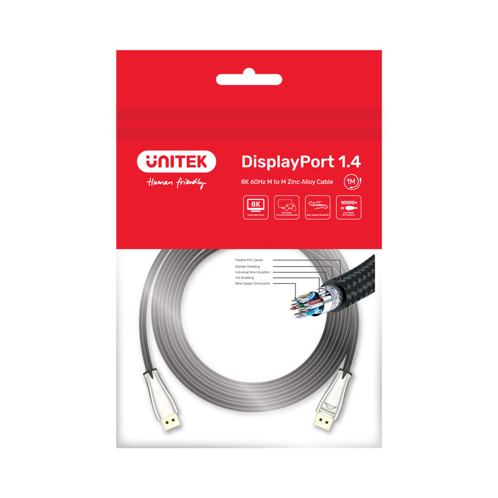UNITEK 5M 8K @60HZ DISPLAYPORT V1.4 CABLE (C1610BNI)