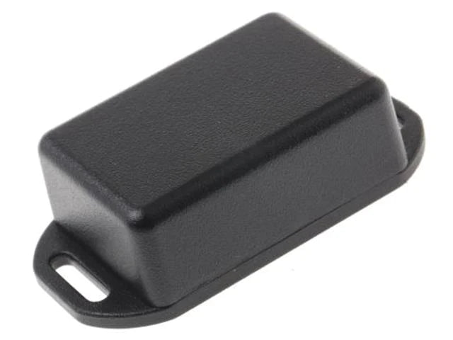 Miniature Flanged Lid Enclosure ABS Plastic Black