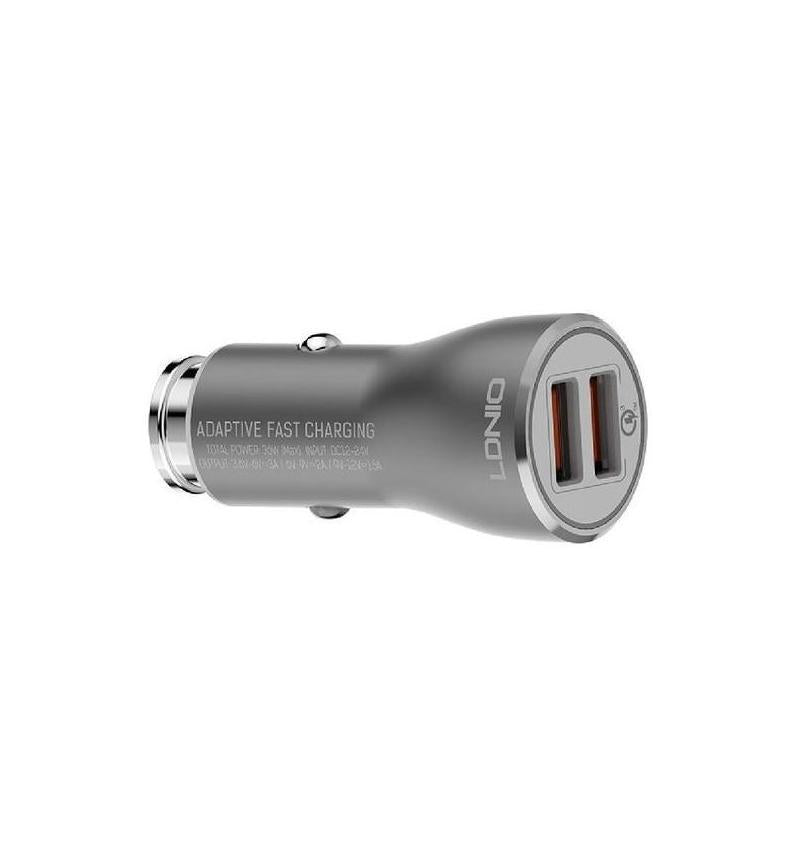 USB CAR CHARGER - 2P DIAMOND GREY