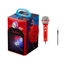 Marvel Spider-Man Galaxy LED Stars Karaoke Machine with Microphone