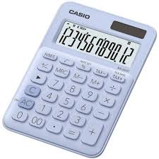 Casio MS-20UC - Desktop Calculator 12-Digit - Light Blue