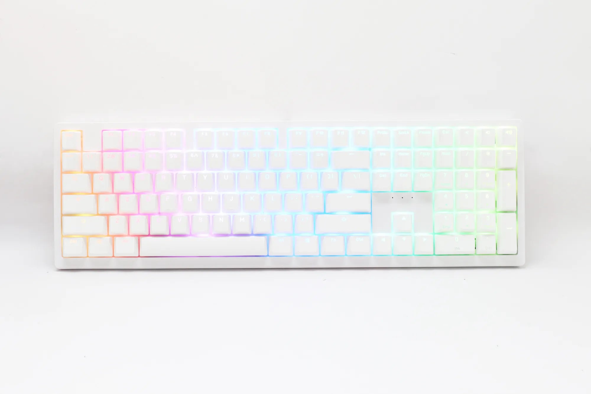 Ducky Keyboard Zero 6108 100% Mechanical Wireless Keyboard; RGB; USB 2.0 / 2.4GHz / BT - White - Cherry MX2A Blue switches. - image 2