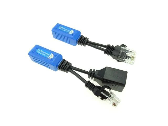 2pcs/1Pair RJ45 Splitter Combiner UPoE Cable Kit