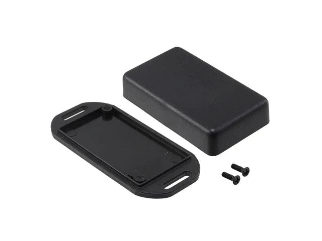 Miniature Flanged Lid Enclosure • ABS Plastic • 60mm x 35mm x 15mm • Black