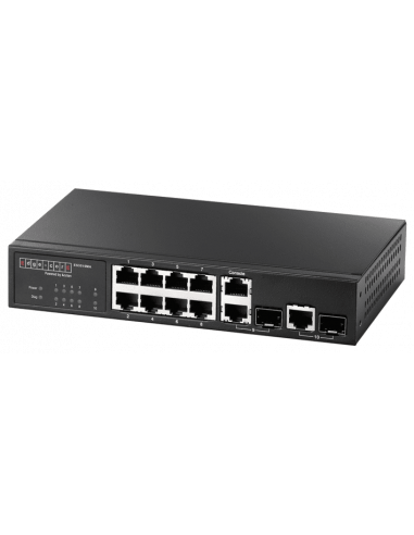 ES3510MA Fast Ethernet Layer 2/4 switch featuring 10 ports; 8 10/100