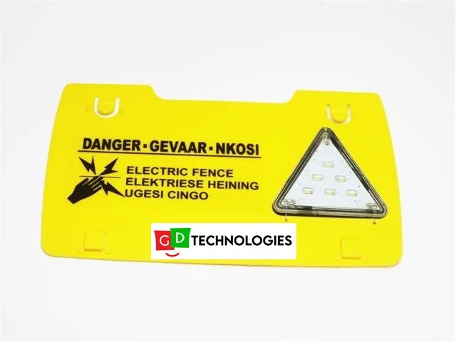 WARNING SIGN WITH LED FLASHER