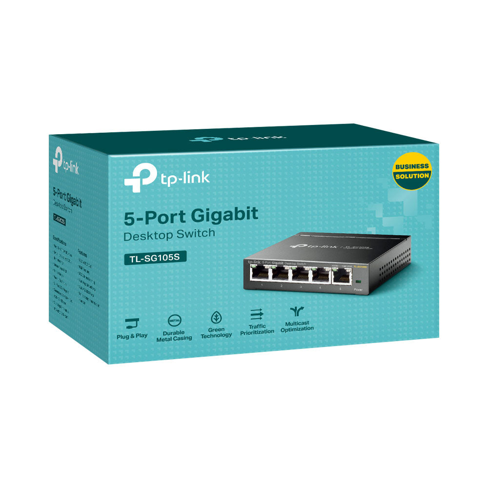 TP-Link TL-SG105S - 5-Port Gigabit Desktop Switch