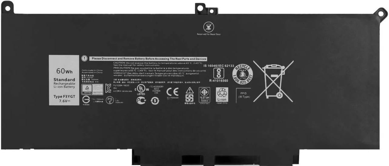 7.6V 60WH DELL BATTERY