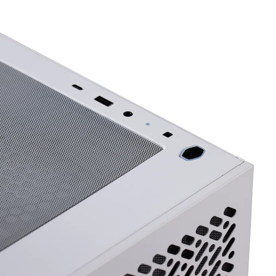 Cooler Master Case Masterbox 302 Mini-Tower; Tempered Glass Side Panel; preinstalled 3 x 120mm fans; 1 x 2.5'' HDD; White - image 2