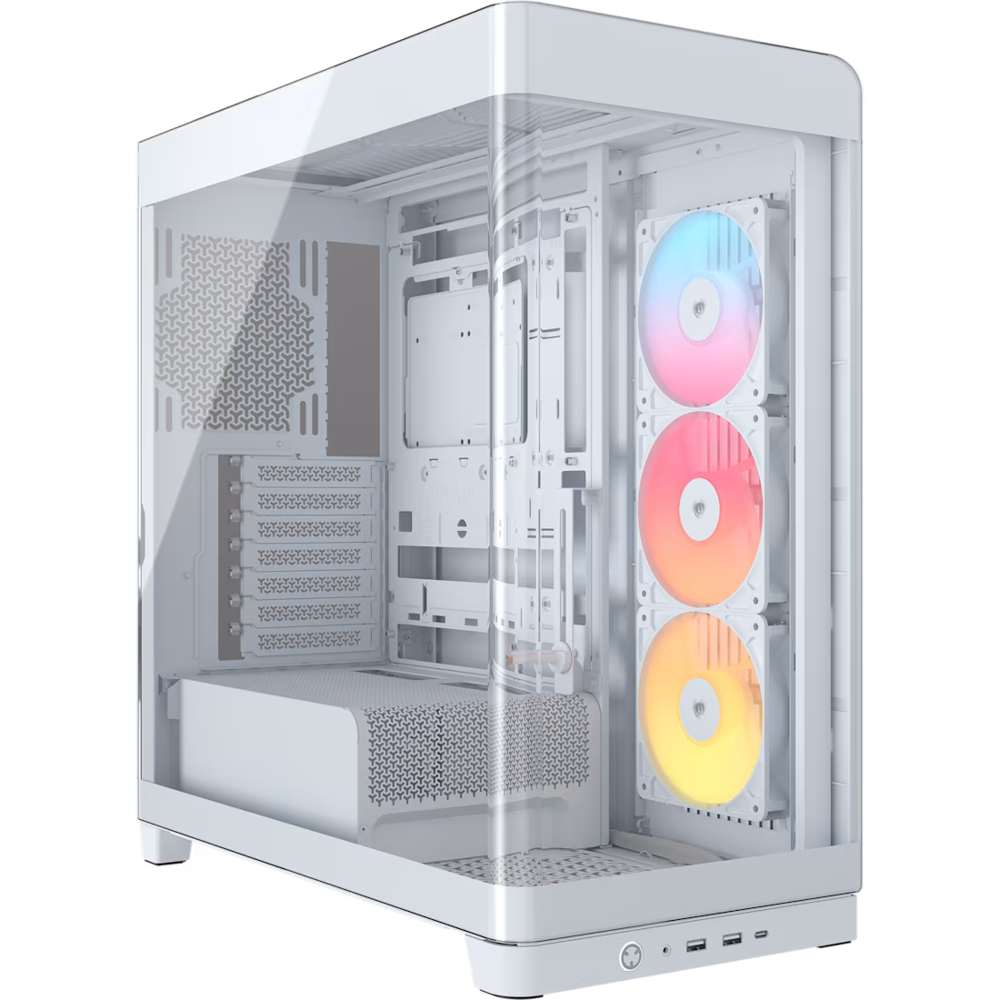 FRAME 4500X RS-R ARGB Panoramic Glass Mid-Tower PC Case;includes 3x RS120-R ARGB Fans ; 4x 2.5'' ; 2x 3.5'' ; White - image 2