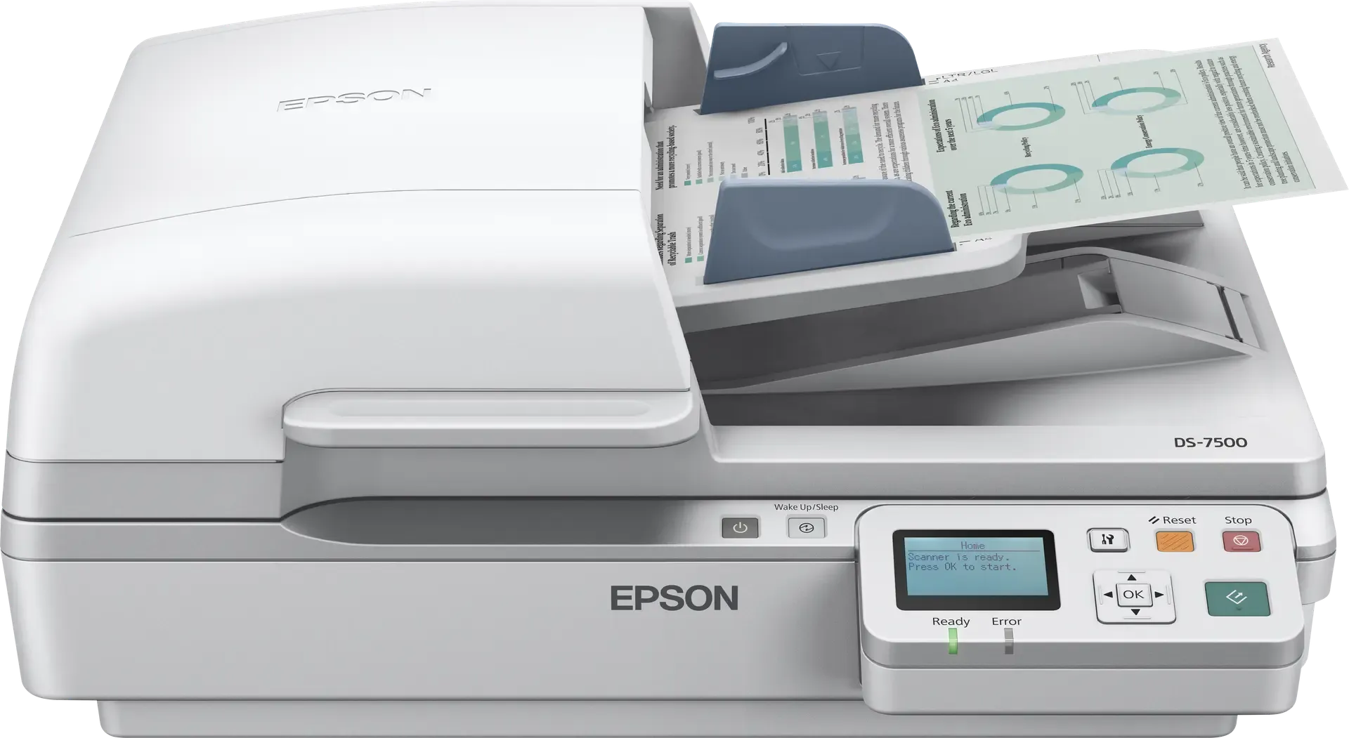 Epson WorkForce DS-6500N-Flatbed & Sheetfeed; A4;Duplex;1200x1200DPI;25ppm; Daily Duty Cycle 3000; Network Ready - image 2