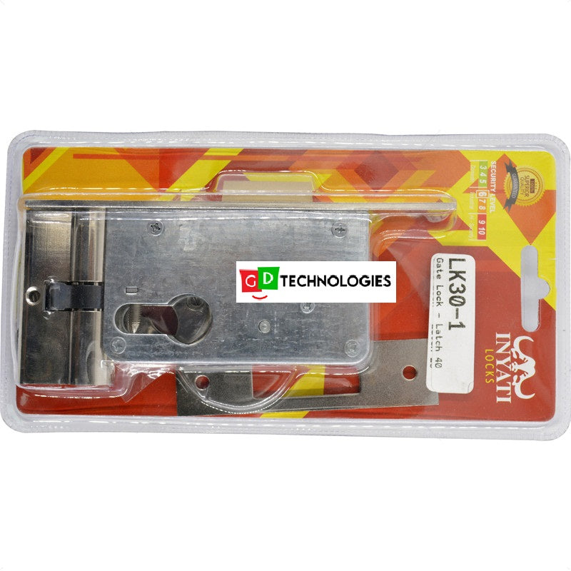 GATE LOCK - LATCH 40MM + CYLINDER