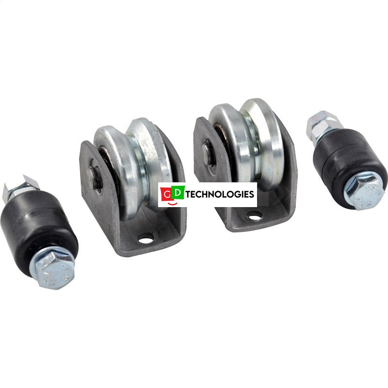 GATE WHEEL KIT - 60MM ELECTRO PLATED