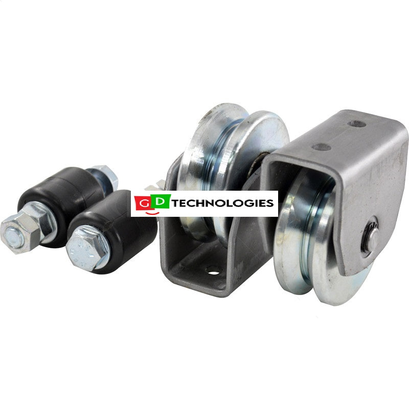 GATE WHEEL KIT - 80MM V - PROFILE ELECTRO PLATED