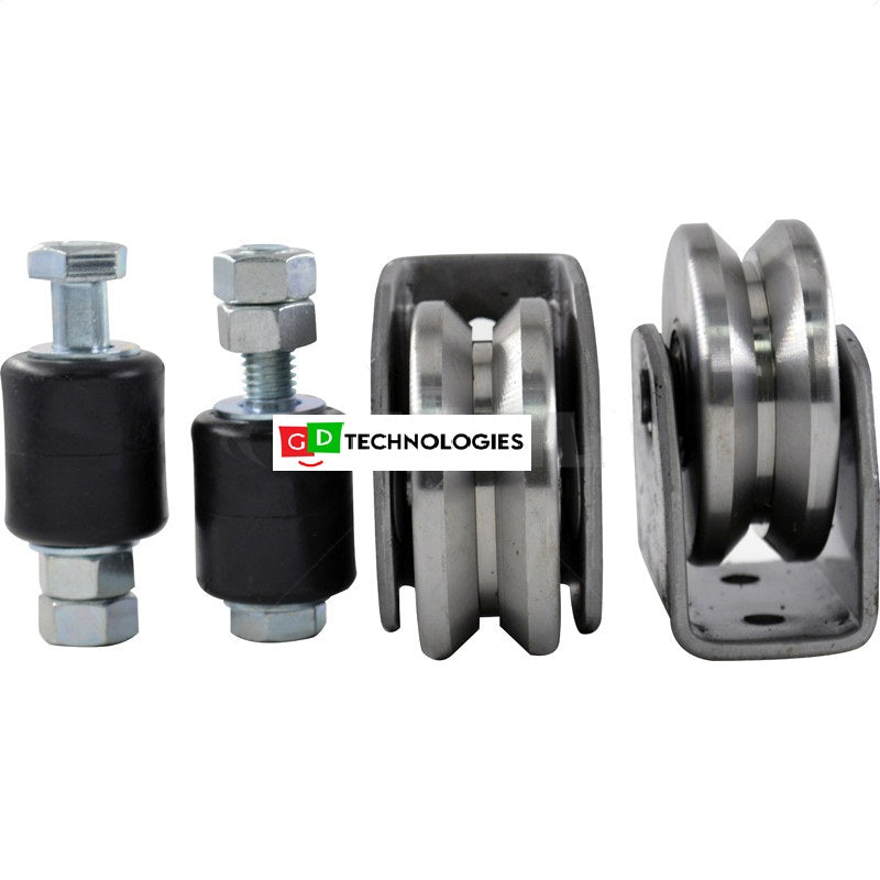 GATE WHEEL KIT - 80MM - V-PROFILE