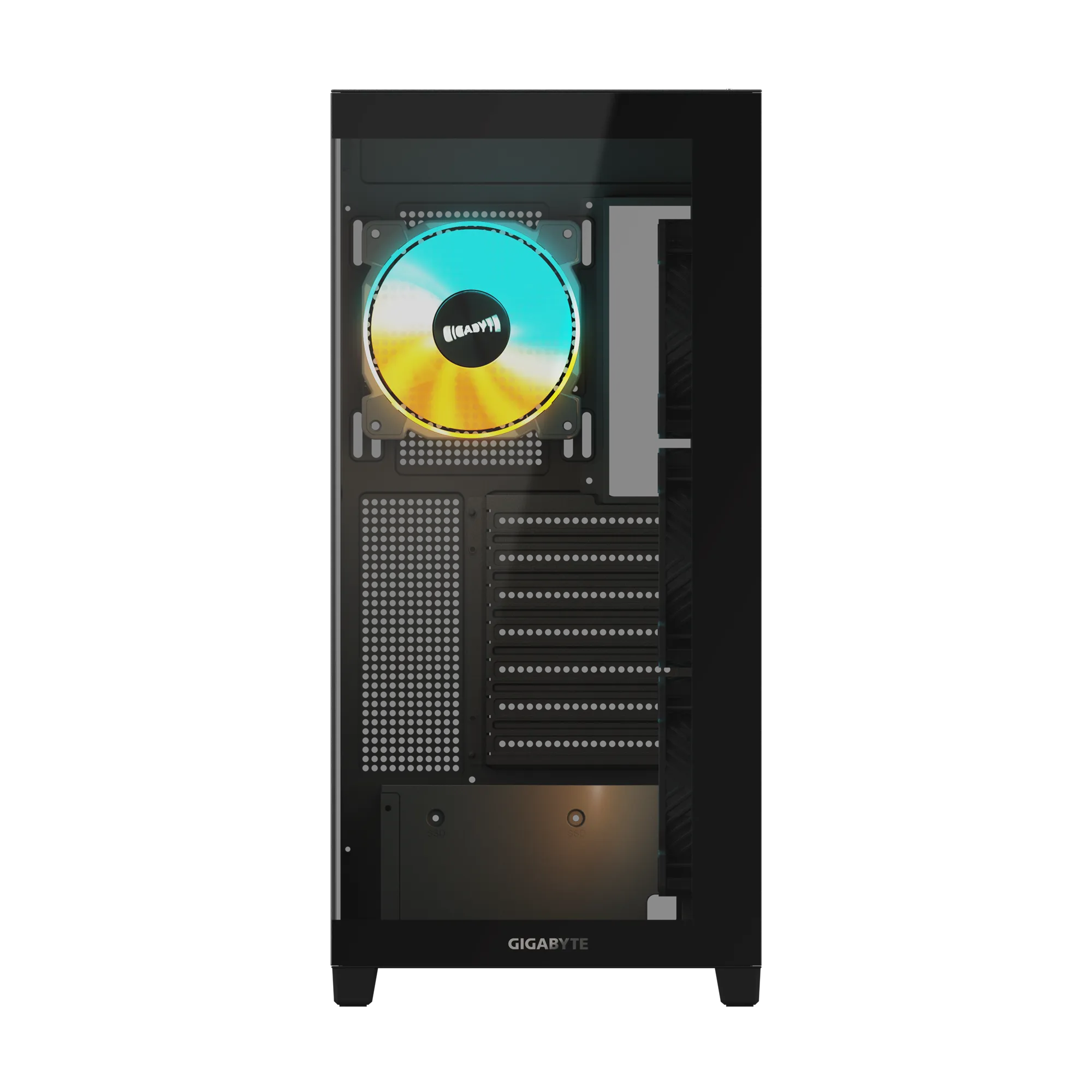 Gigabyte C500 Panoramic Stealth ATX Chassis; 1x 3.5'' | 2x 2.5'' Drive Bays; 360mm Radiator compatible; 4x 120mm ARGB fan incl; - image 2