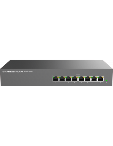 Grandstream Enterprise 8 port Unmanaged GbE PoE Switch - 145W