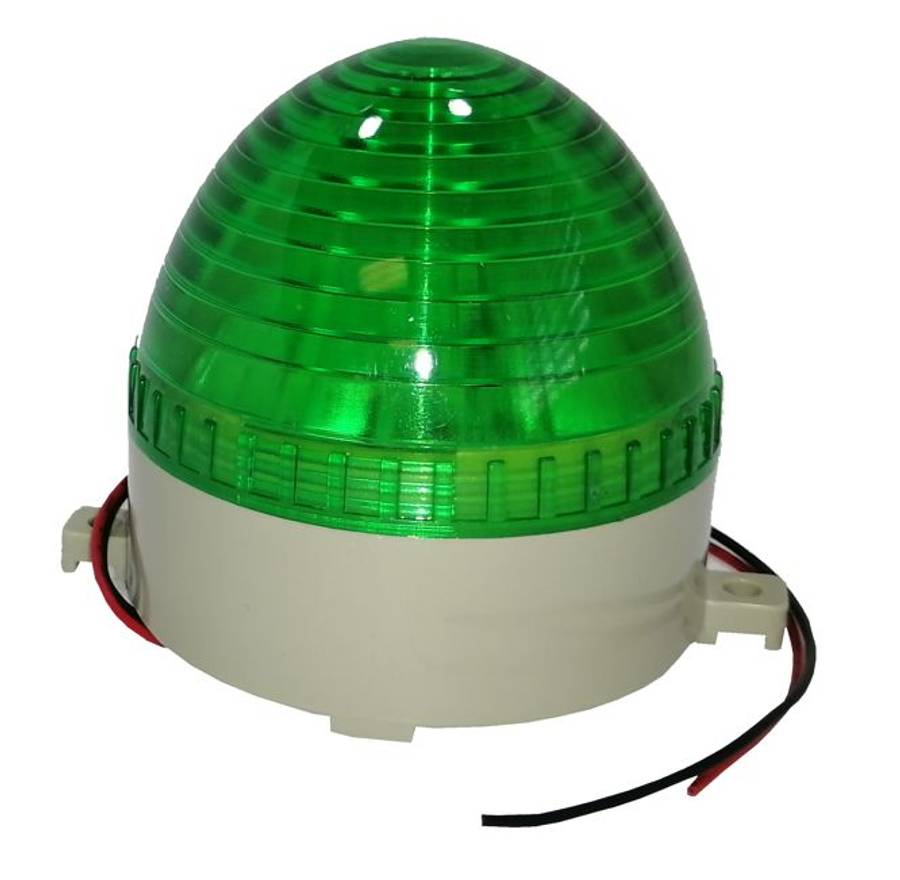 Strobe Light Green LED 12VDC