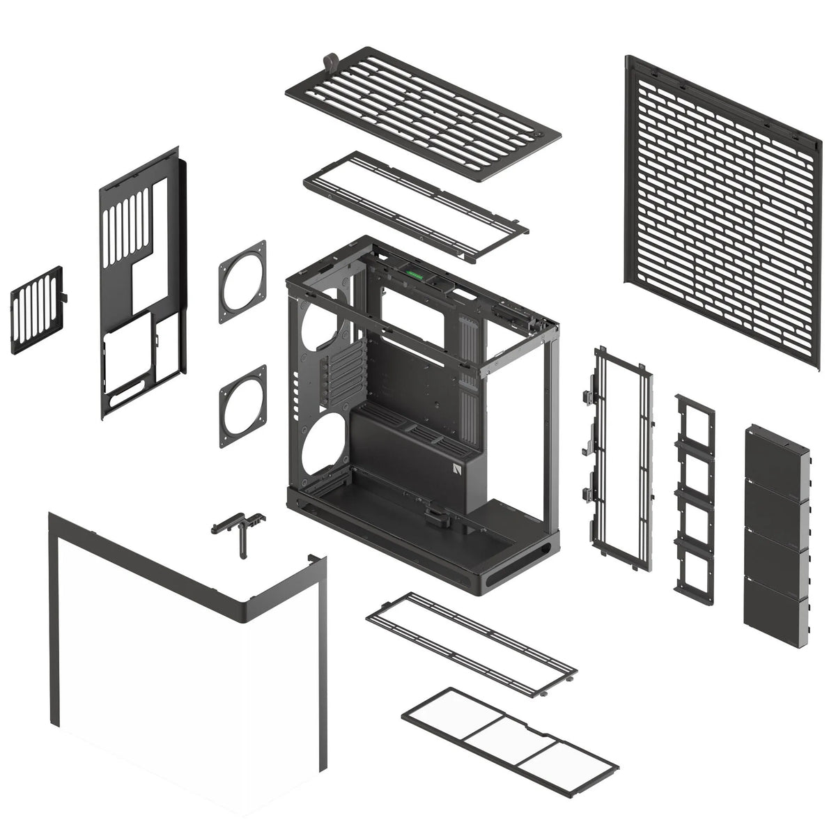 Aerocool HAVN HS 420 Base Edition Black EATX case - Supports up to 11 fans (0 incl) - 4x 3.5'' or 8x 2.5'' - 420mm Radiator.