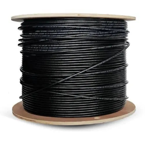 CAT5E SOLID 500M STP UV BLACK / OUTDOOR SHIELDED