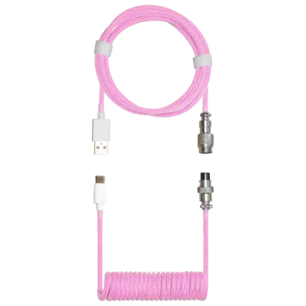 Cooler Master KB Coiled Cable; Double-Sleeved; Magenta; Type C