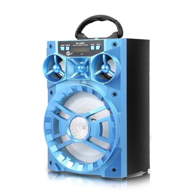 PORTABLE SPEAKER + RADIO BLUE