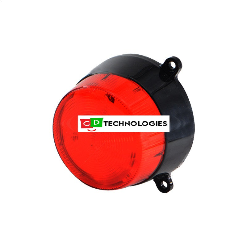MINI RED LED STROBE 12VDC