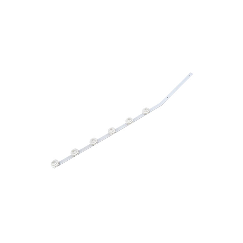 F/Pole - 6Line Flat Bar Angle White