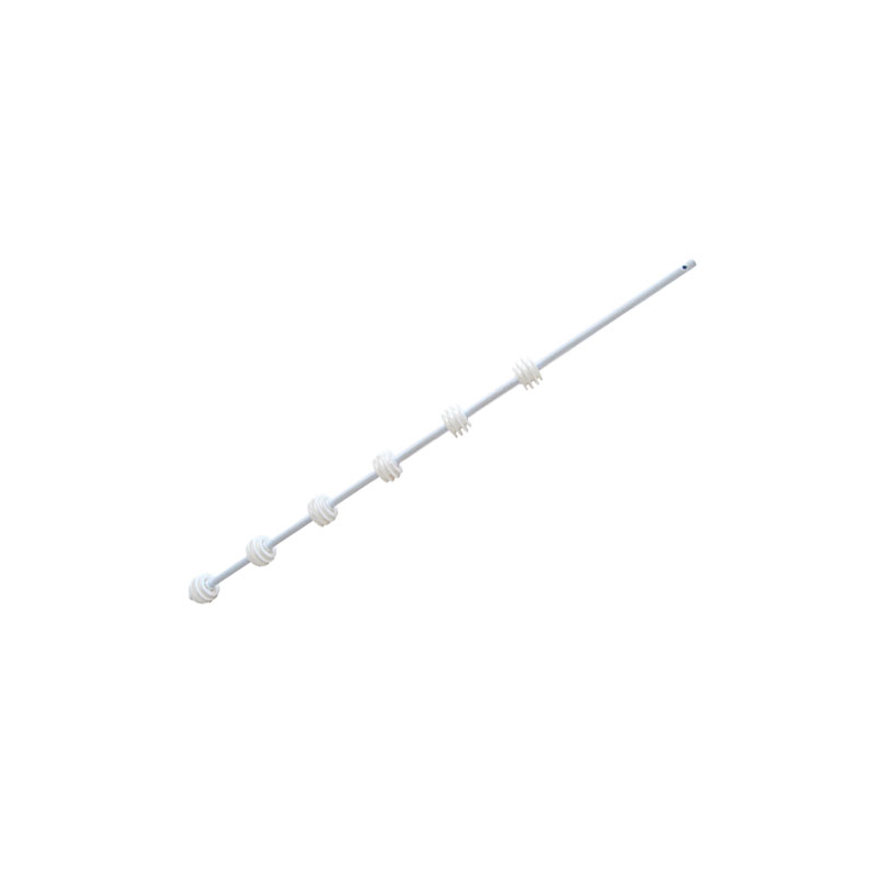 F/Pole - 6Line Round White