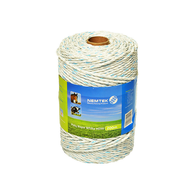 Nemtek Agri Poly Rope - White MIX6 - 200m