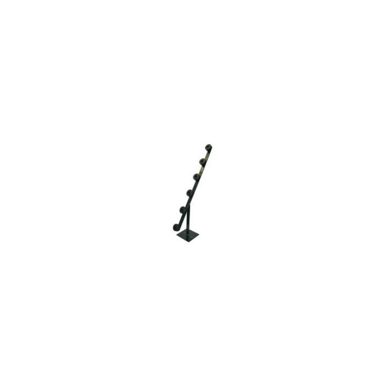 Fence Pole - 6Line TPole Black