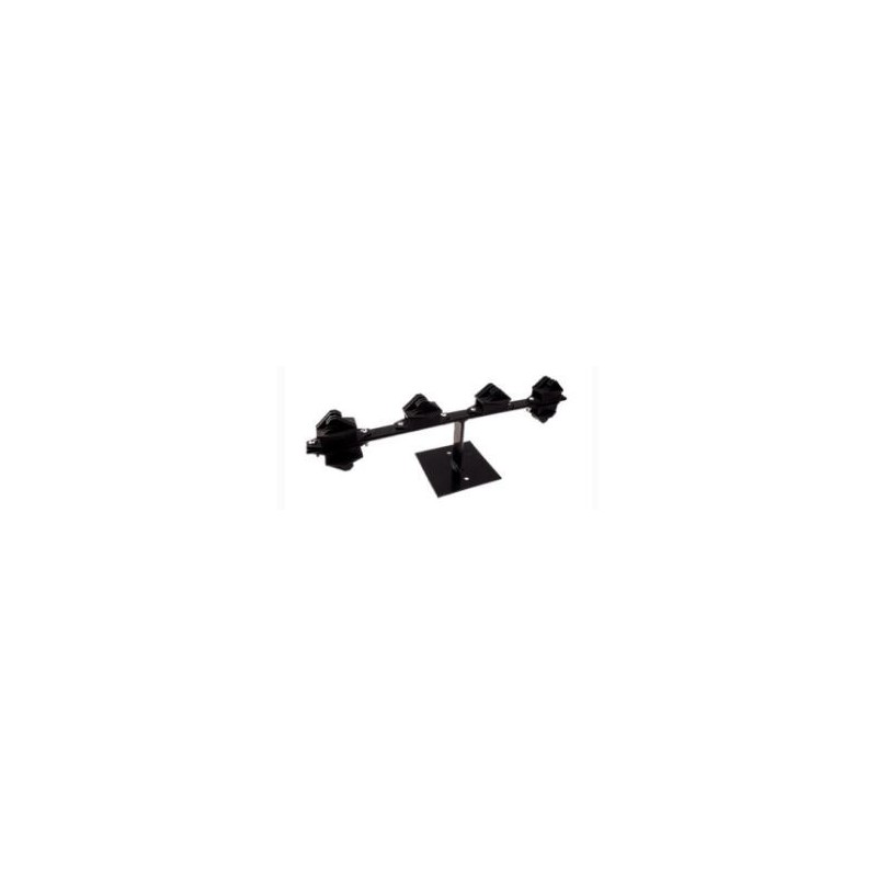 Fence Pole - 6Line Low Profile Black