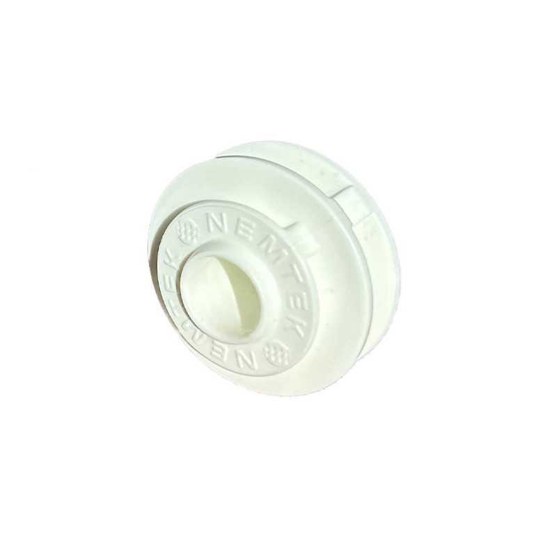 Insulator - Bobbin 4mm White Flat Bar