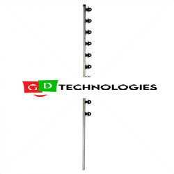 Nemtek Fence Pole - 10Line Square Tube Jurassic Galv Straight BB ESQJ-10HDBSS