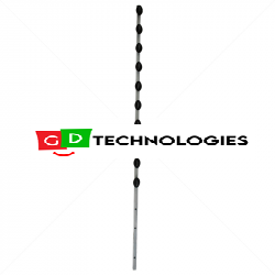 Nemtek Fence Pole - 10Line Square Tube Jurassic Galv Straight BB ESQJ-10HDBSS