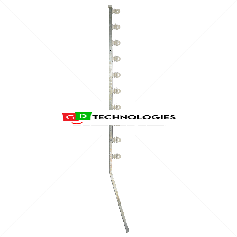 Nemtek Fence Pole - 10Line Square Tube Jurassic Galvanised Angle WB ESQJ-10HDWAS