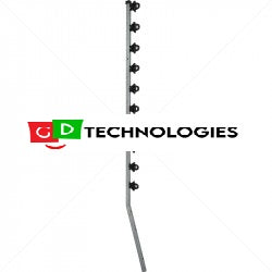 Nemtek Fence Pole - 10Line Square Tube Jurassic Galvanised Angled BB ESQJ-10HDBAS