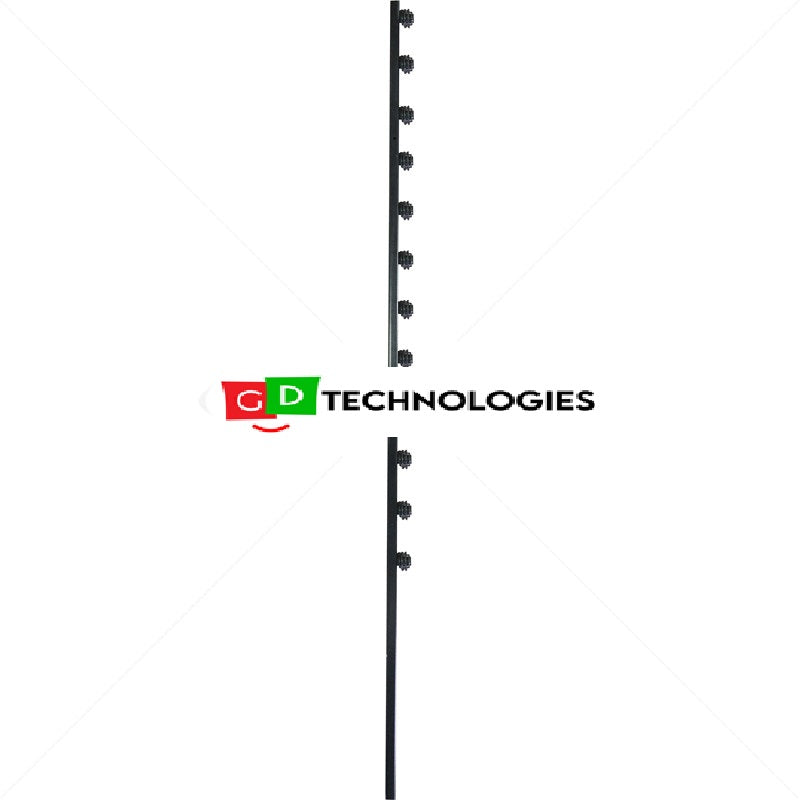 Nemtek Fence Pole - 12Line Square Tube Straight Black ESQ-12BF