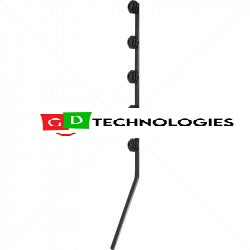 Nemtek Fence Pole - 5Line Flat Bar Angle Black EF-5BA