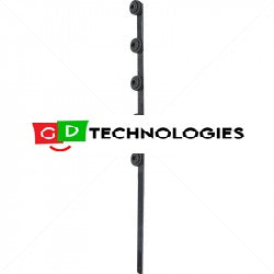 Nemtek Fence Pole - 5Line Flat Bar Black EF-5BF