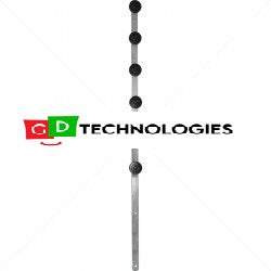 Nemtek Fence Pole - 6Line Flat Bar Galvanised Straight BB EF-6HDBS