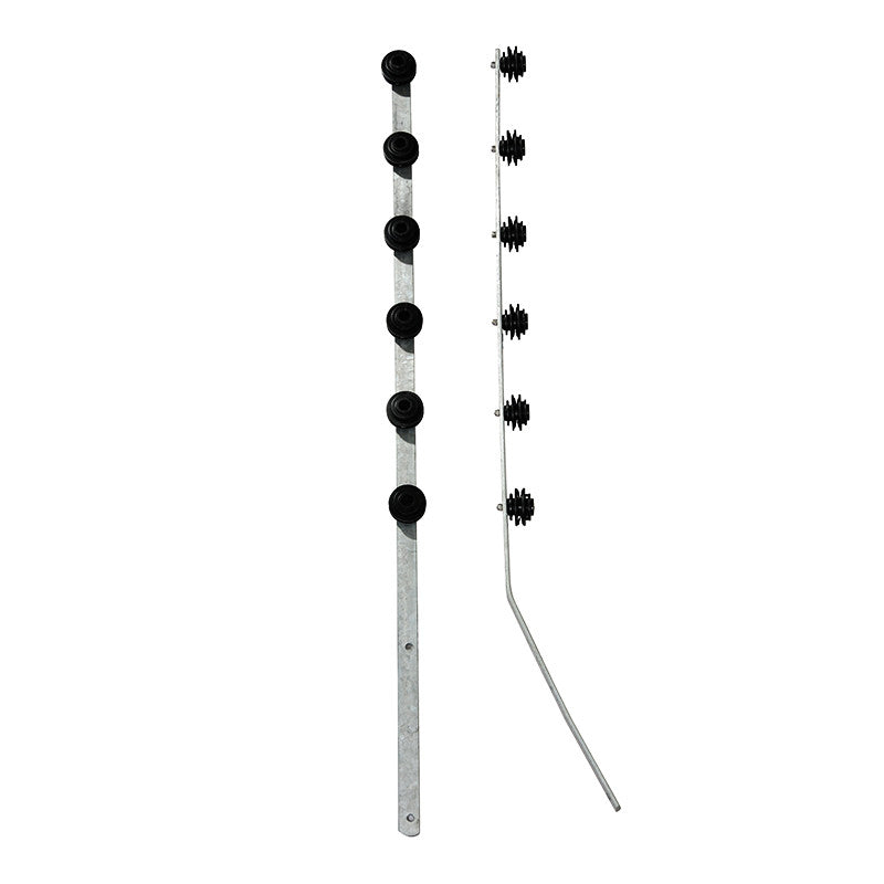 Nemtek Fence Pole - 6Line Flat Bar Straight Galvanised PC BB EF-6HDBFPC