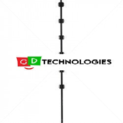 Nemtek Fence Pole - 6Line Round Black ER-6B