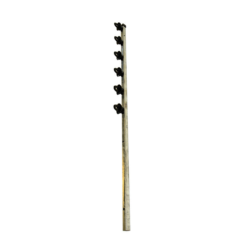 Nemtek Fence Pole - 6Line Square Tube Jurassic Galvanised Straight BB ESQJ-6HDBSS