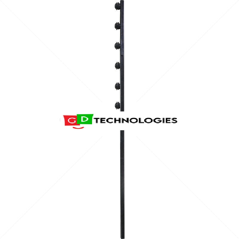 Nemtek Fence Pole - 6Line Square Tube Straight Black ESQ-6BF