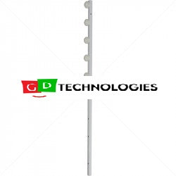 Nemtek Fence Pole - 6Line Square Tube Straight White ESQ-6WF